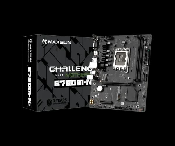 MAXSUN B760M Материнская плата: Мощная игровая производительность, Поддержка Intel 12/13-го поколения и DDR5, Формат Micro-ATX